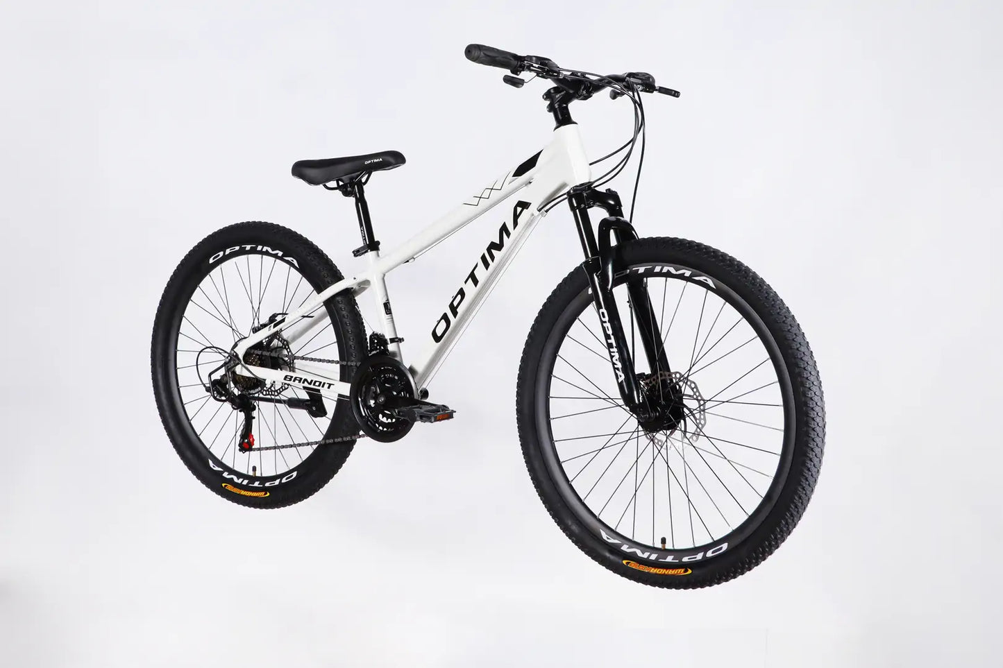 Велосипед AL 26" Optima BANDIT DD FR рама-13" бiлий з чорним 2026 (в мішку)