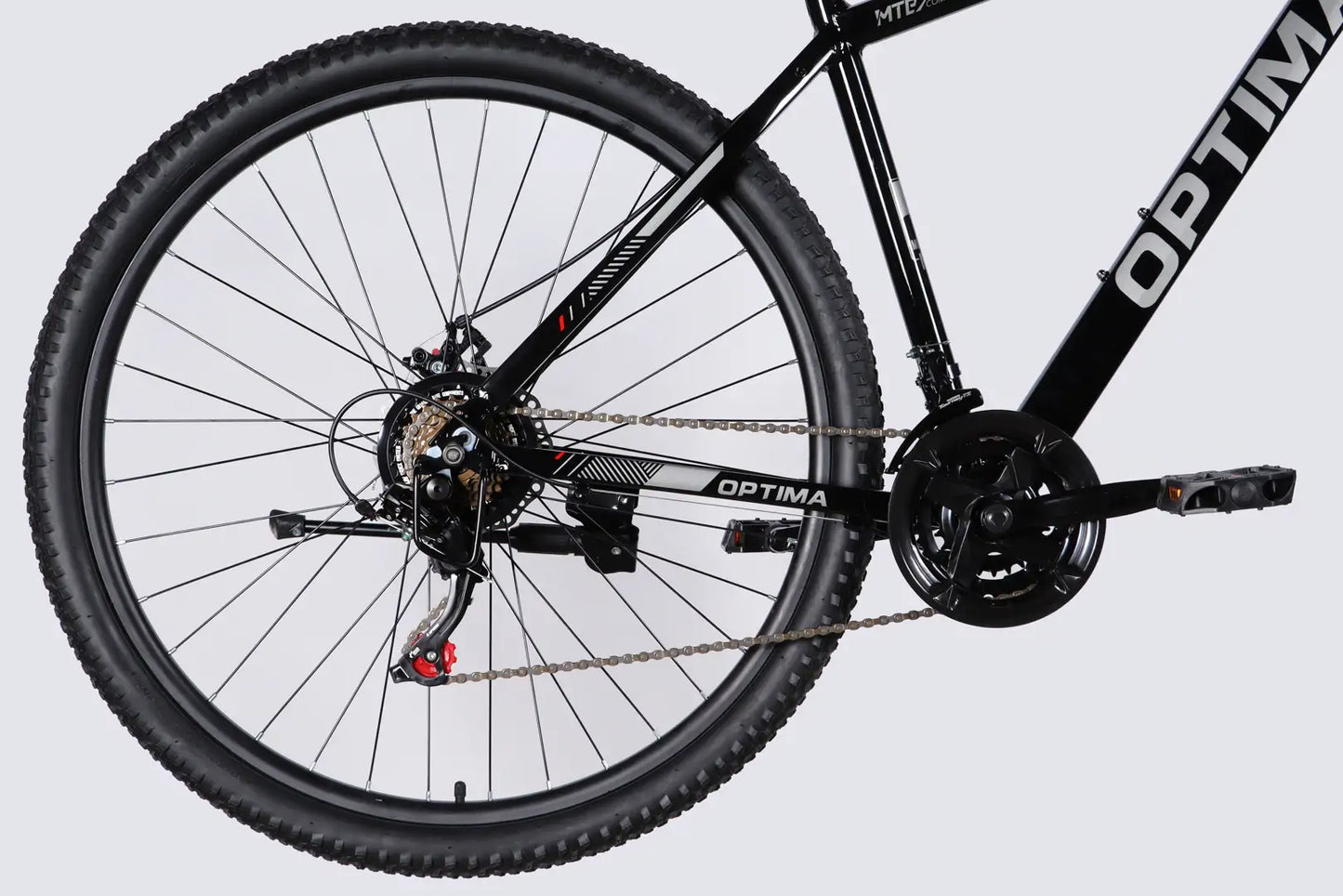 Велосипед AL 29" Optima . DD FR рама-19" чорний з червоним 2026 (в мішку)