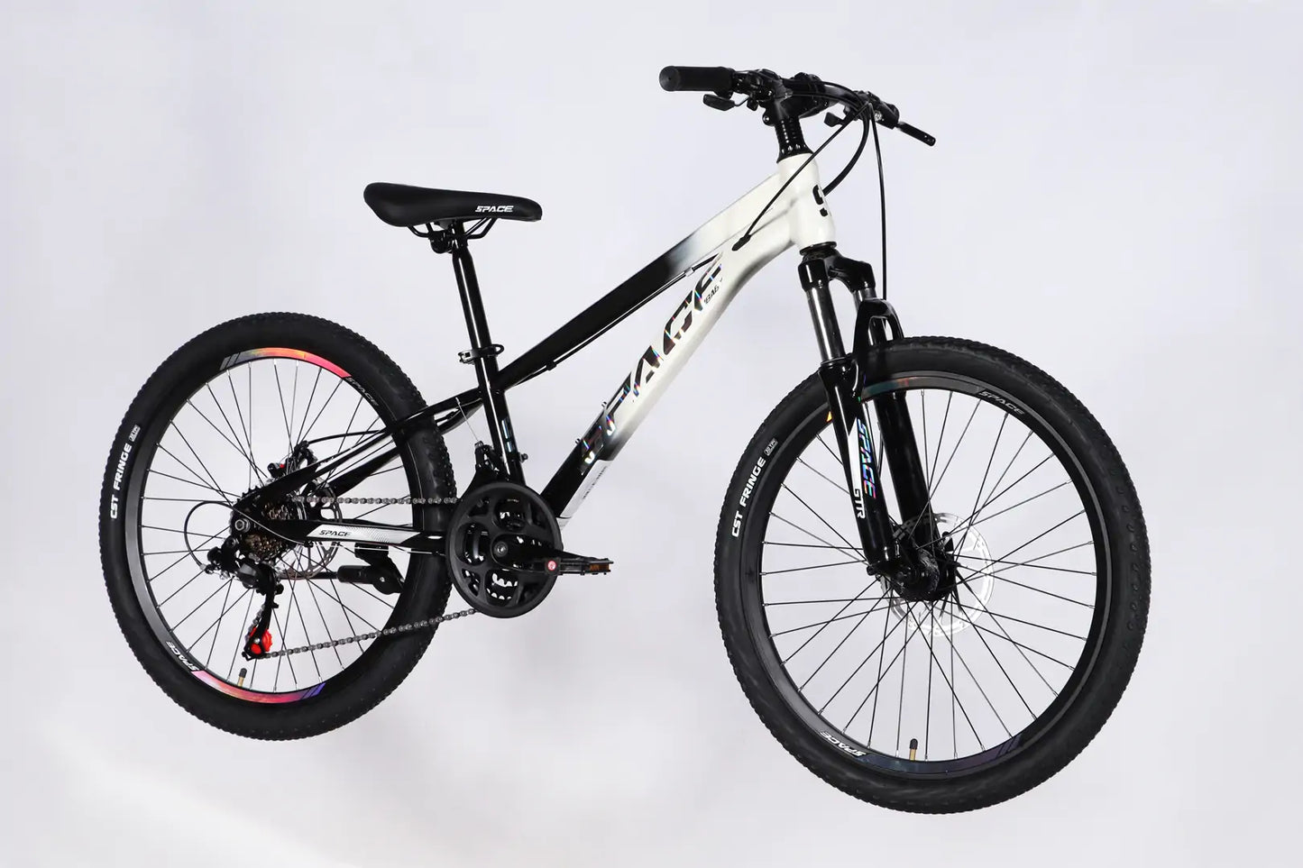 Велосипед ST 24" SPACE MARS DD FR рама-11" чорний з білим 2026
