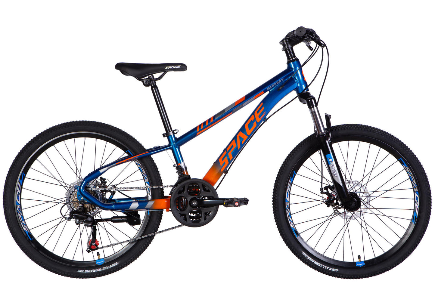 Велосипед AL 24" SPACE MERCURY DD FR рама-11" синьо-помаранчевий 2026