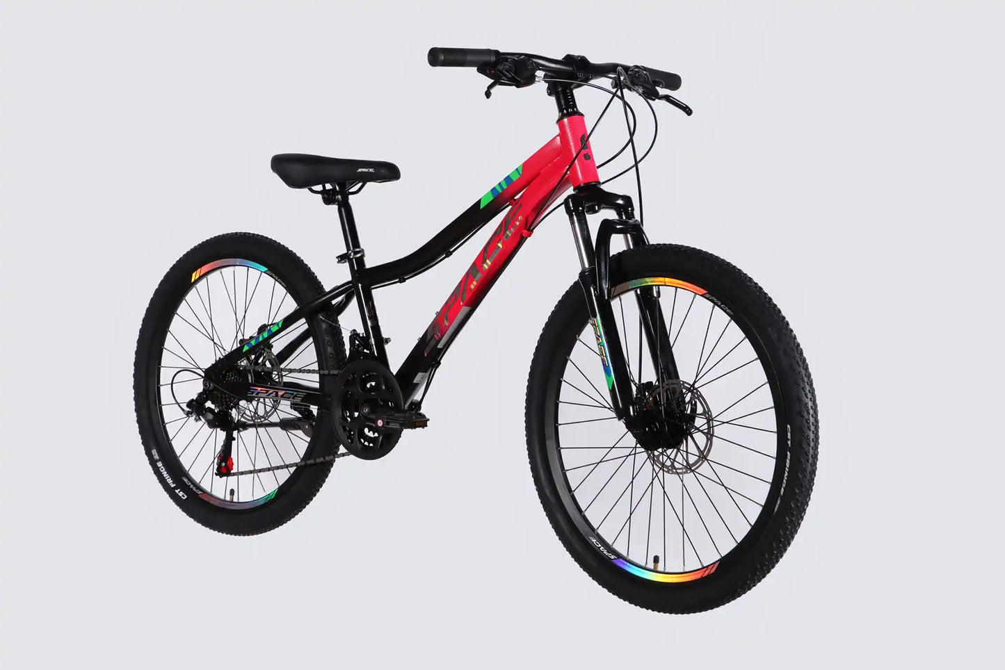 Велосипед ST 24" SPACE AURORA DD FR рама-12" рожево-чорний 2026