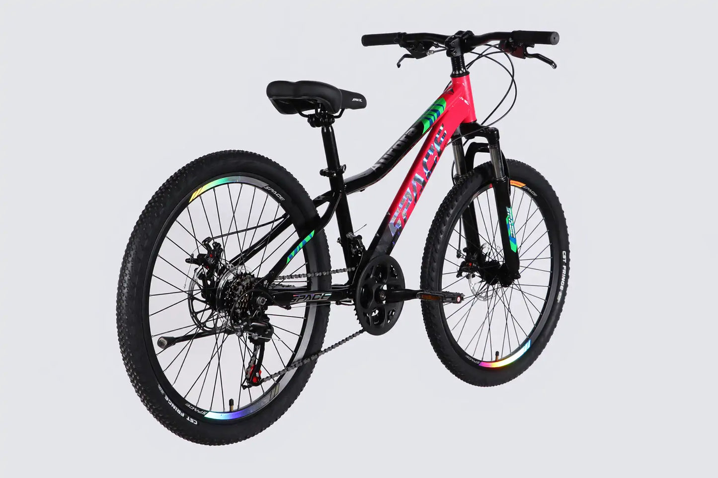 Велосипед ST 24" SPACE AURORA DD FR рама-12" рожево-чорний 2026