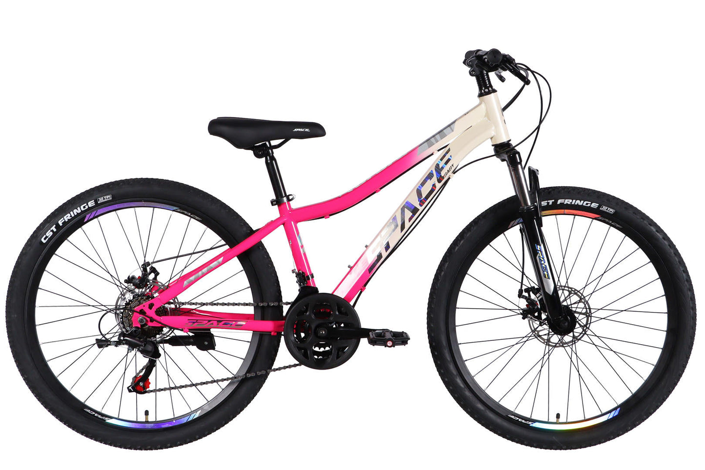 Велосипед ST 26" SPACE AURORA DD FR рама-13" біло-рожевий 2026