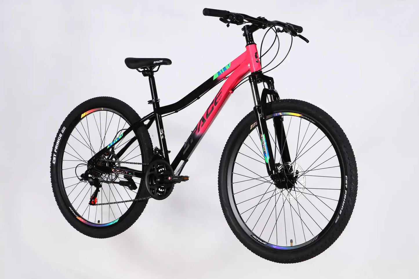 Велосипед ST 27.5" SPACE AURORA DD FR рама-15" рожево-чорний 2026