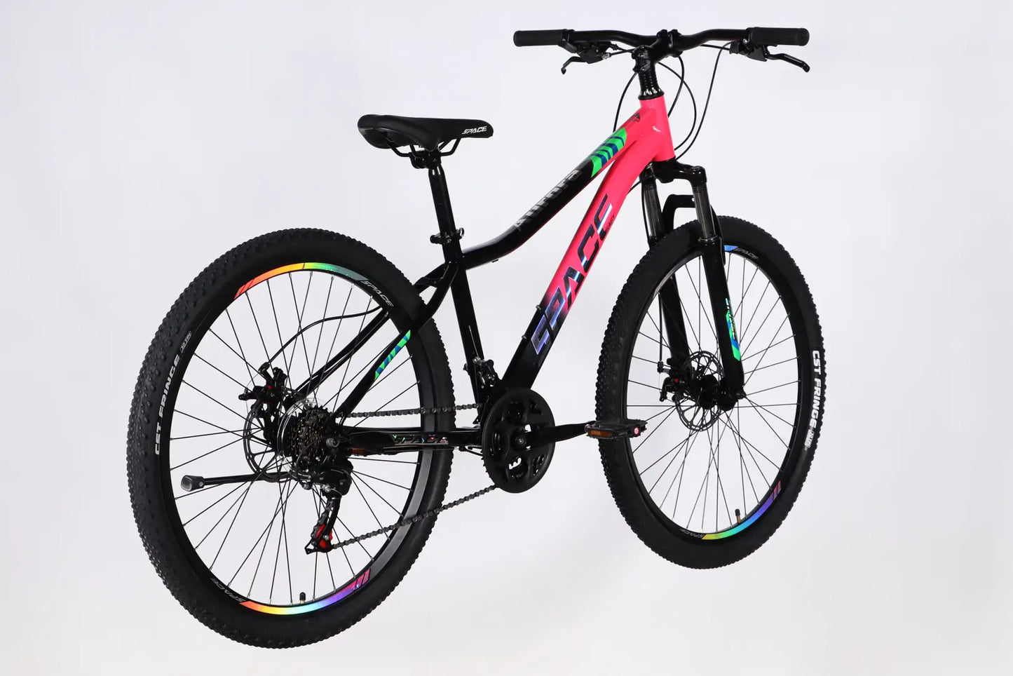 Велосипед ST 27.5" SPACE AURORA DD FR рама-15" рожево-чорний 2026