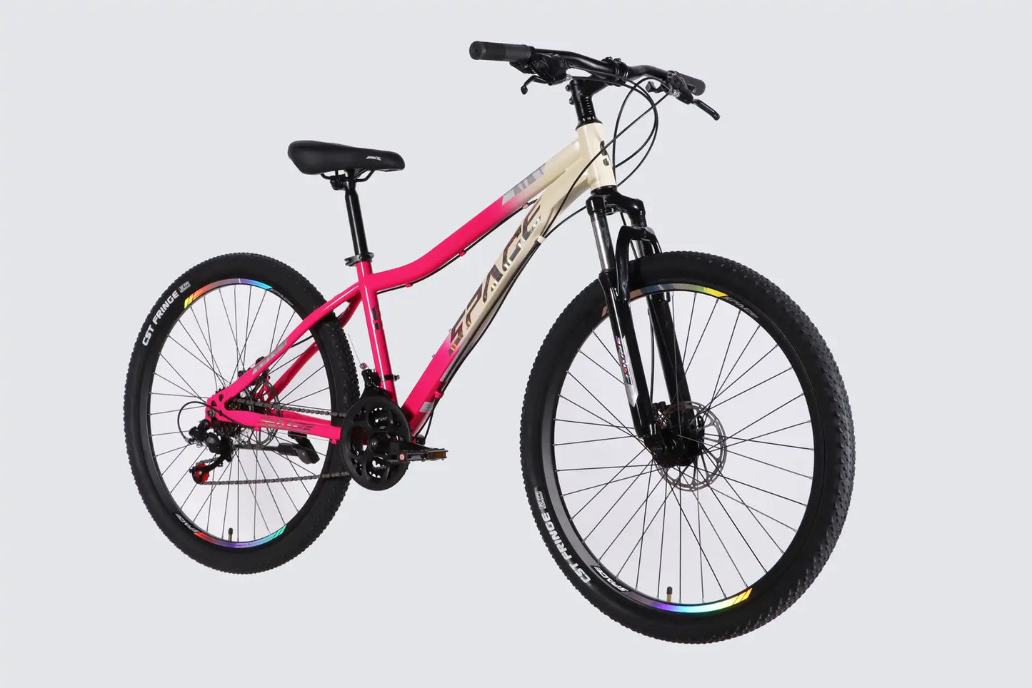 Велосипед ST 27.5" SPACE AURORA DD FR рама-15" біло-рожевий 2026